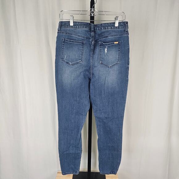 Jennifer Lopez Skinny Jeans Blue Distressed Mid Rise Stretch Denim Size 12 - Picture 4 of 6